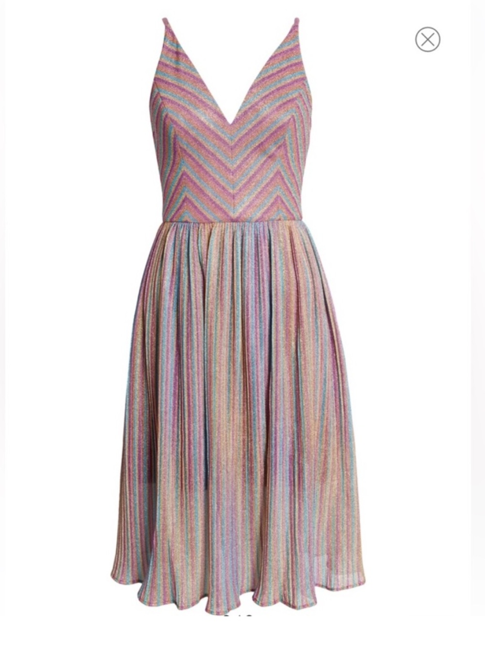 NEW Dress the Population Haley Magenta Metallic Dress